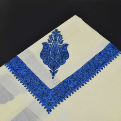 شال شتوي بيج خط ازرق  102