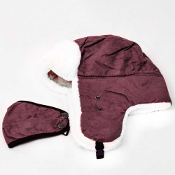 قبوع روسي مخمل فرو مع كمامة قابل للإزالة